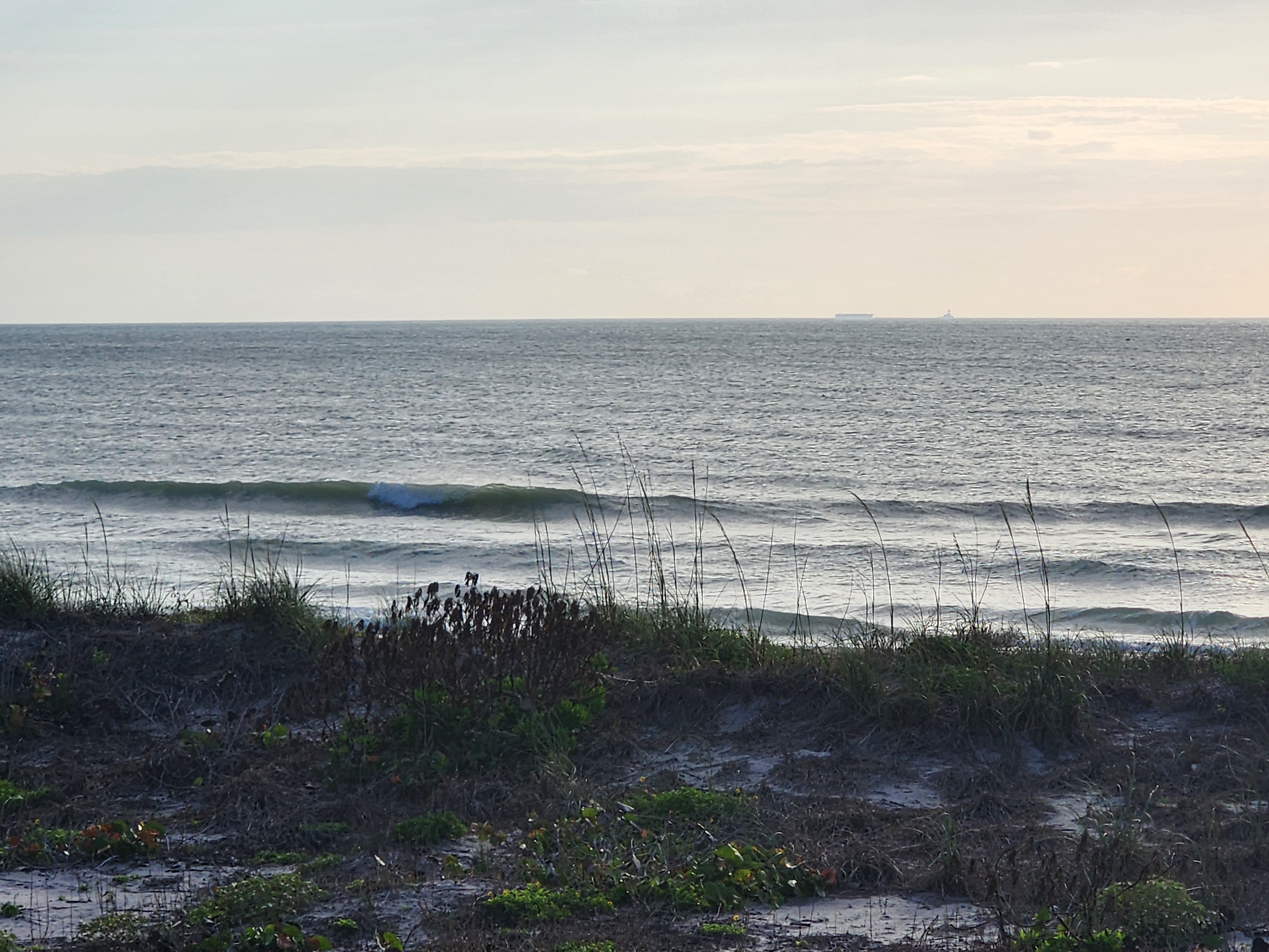 Beautiful beach morning with 1 foot surf at Picnic Tables South Cocoa Beach April 26