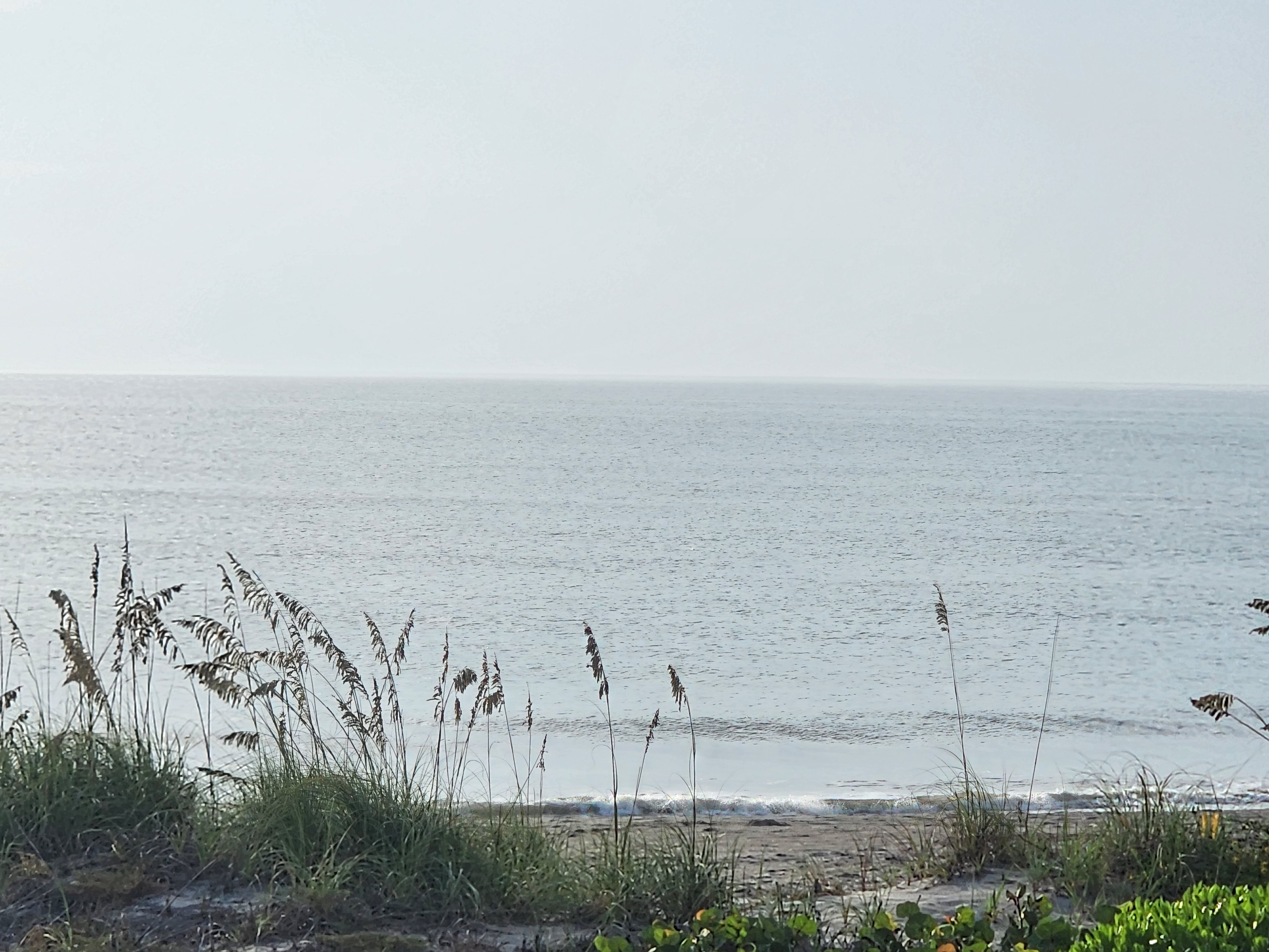 Calm, rippled water at incoming high tide, South Cocoa Beach